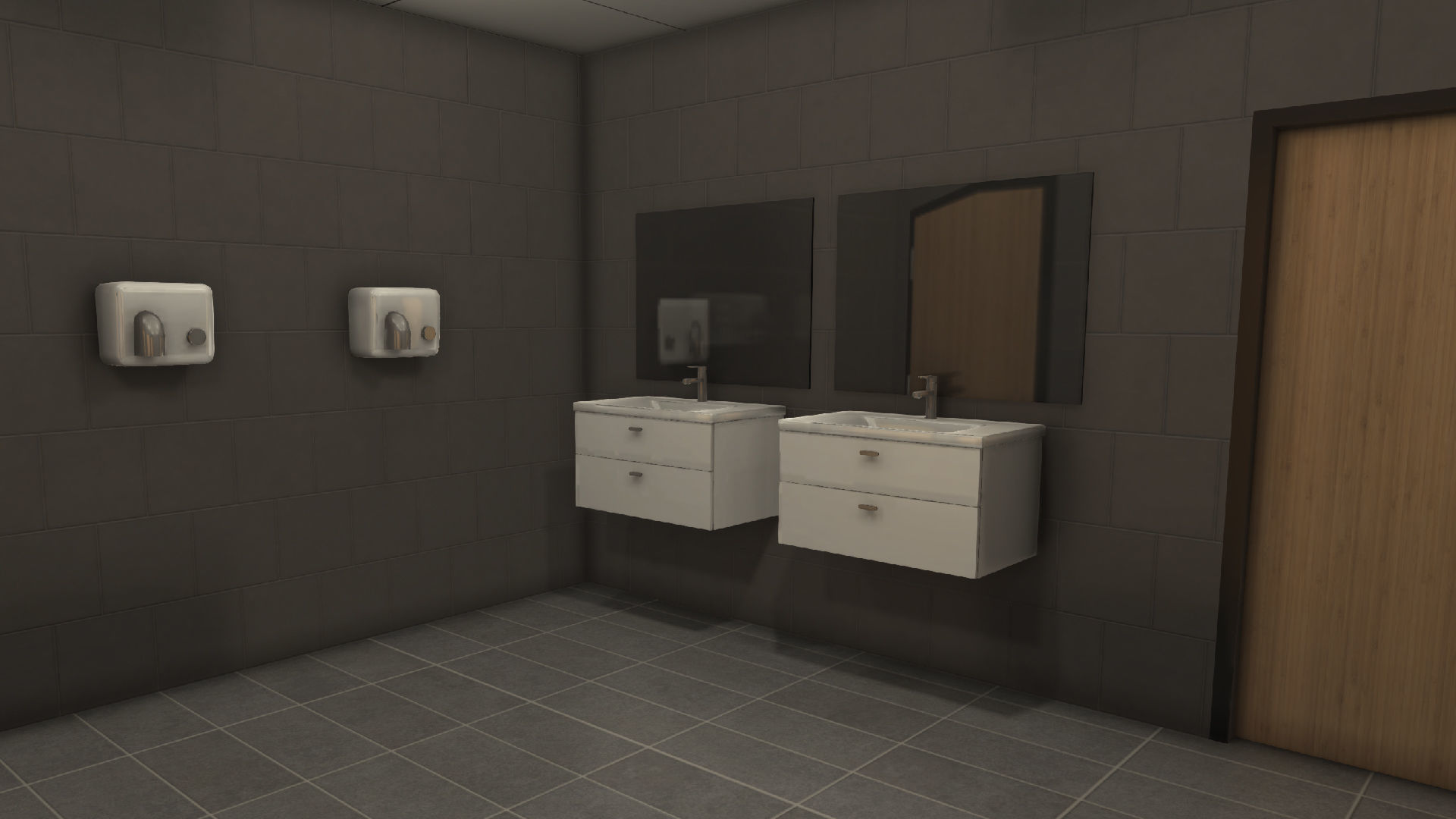 Complete Fast Food Restaurant Low-poly 3D model_31