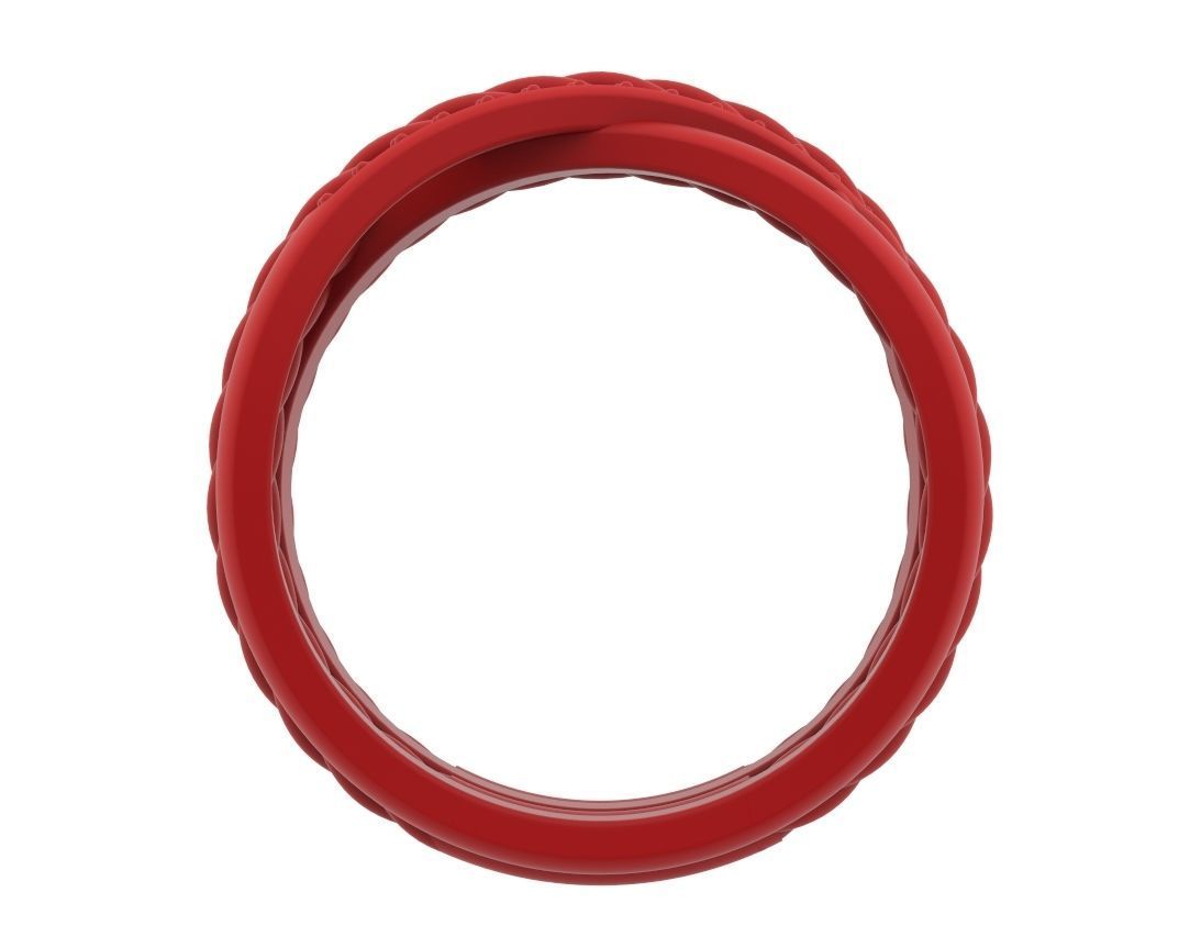 Stylish engagement ring with rope braiding in the form of x 370 3D print model_14