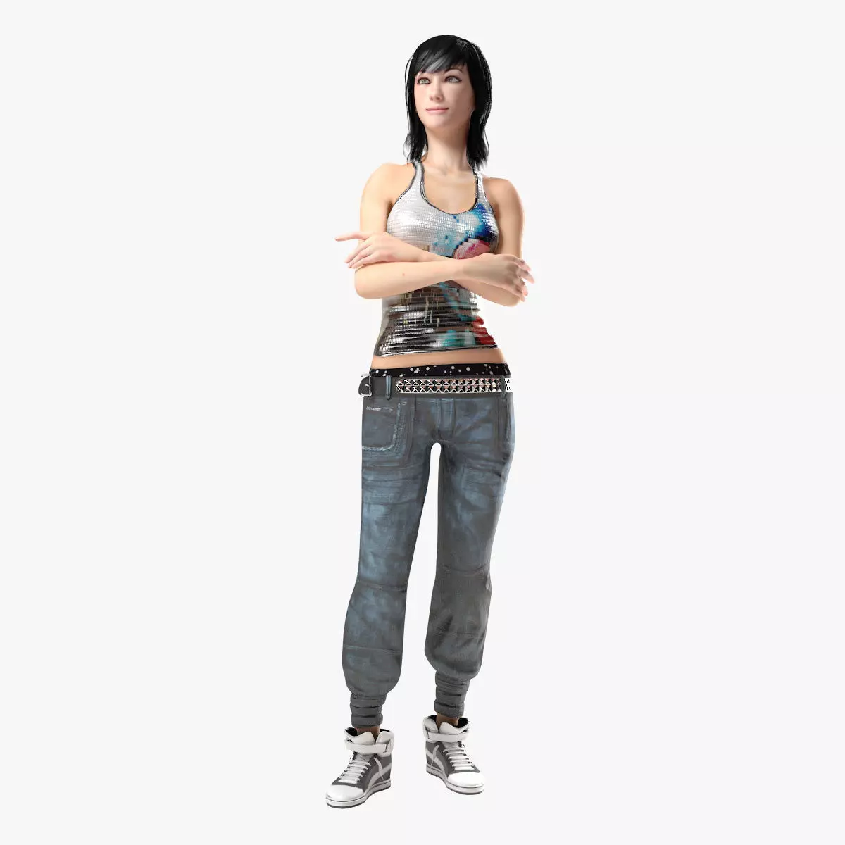 Amaia Preposed Female 3D Character Low-poly 3D model