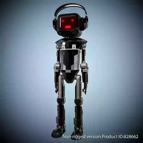 LED Machine Cartoon Robot Rigged Version 3D model