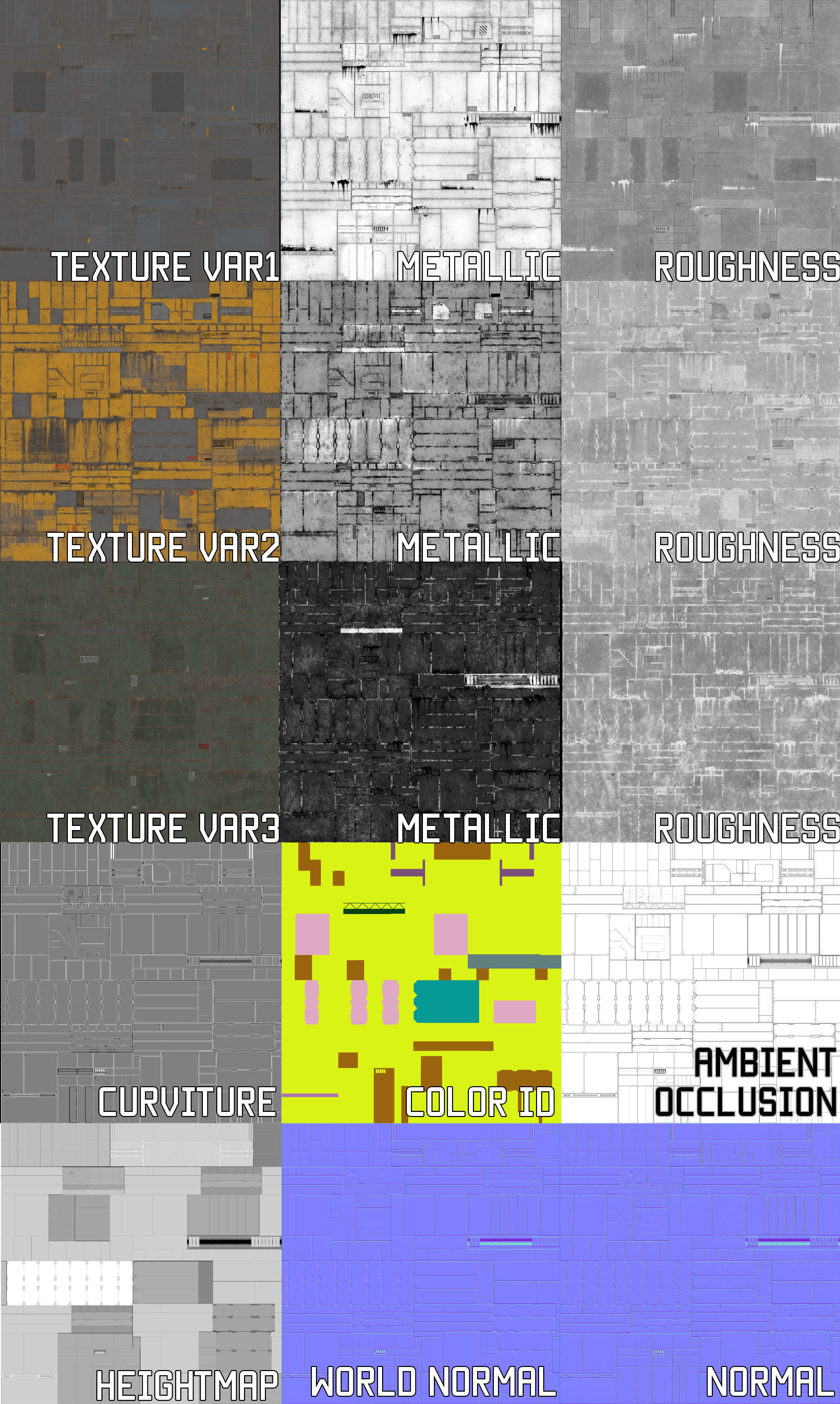 Scifi Wall Panel Texture Set C Texture_6