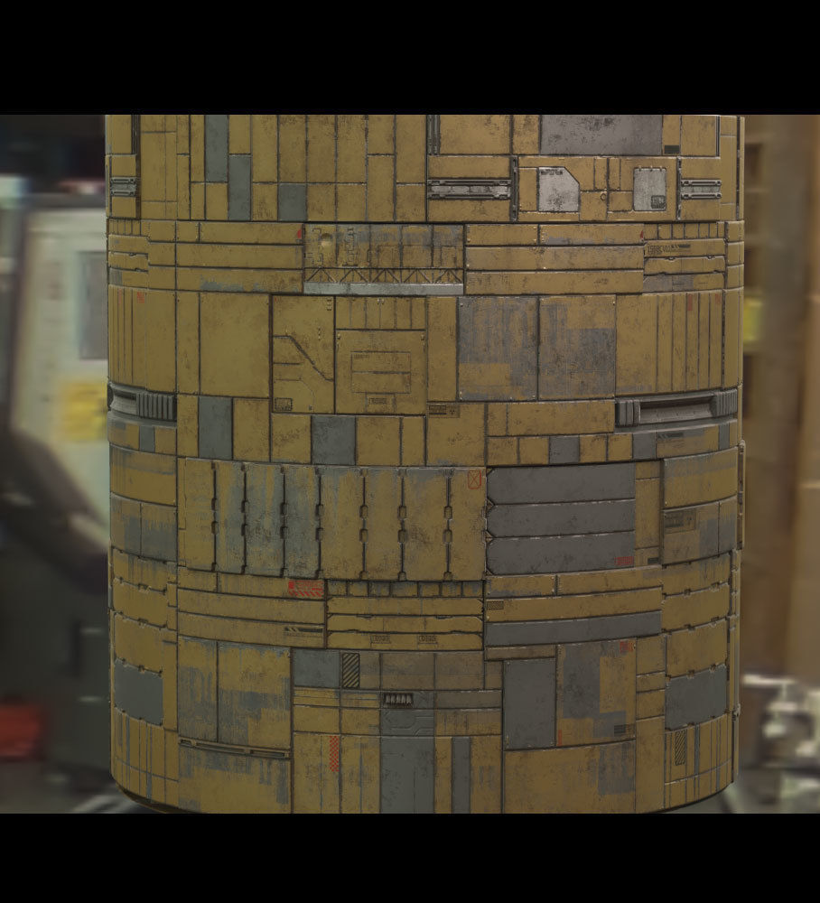 Scifi Wall Panel Texture Set C Texture_4