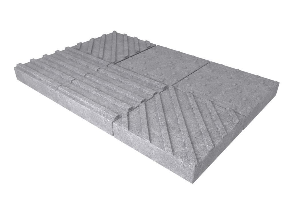 A set of stones for paths and pavement roads 3D model_14