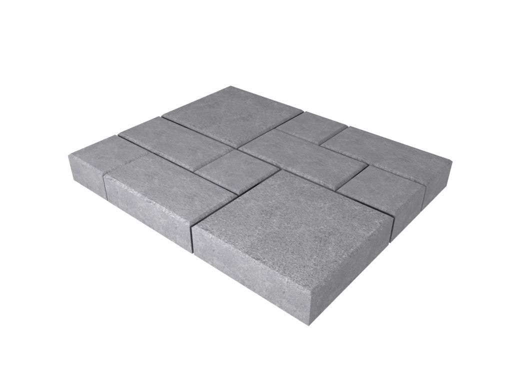 A set of stones for paths and pavement roads 3D model_16