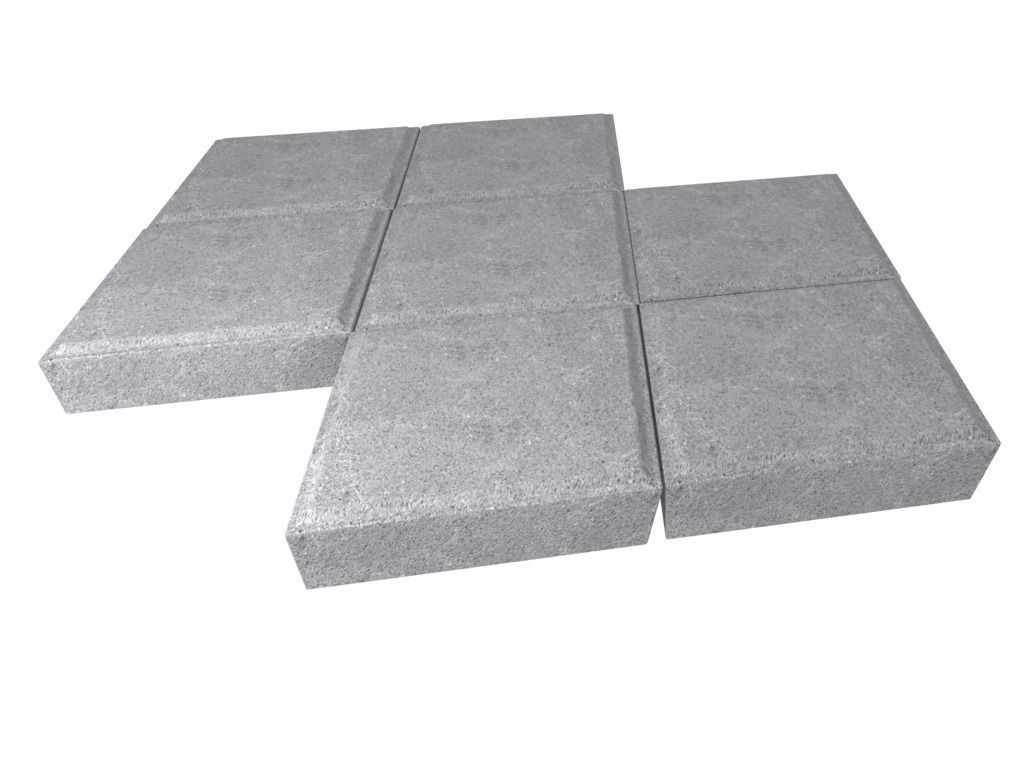 A set of stones for paths and pavement roads 3D model_13