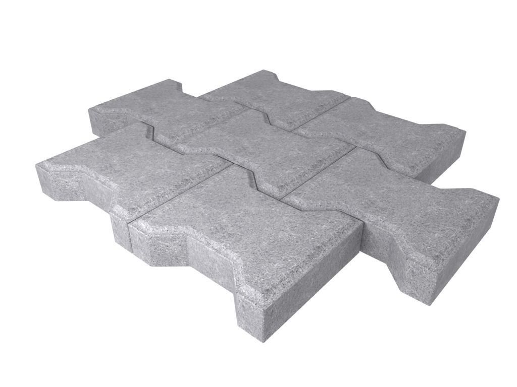 A set of stones for paths and pavement roads 3D model_6