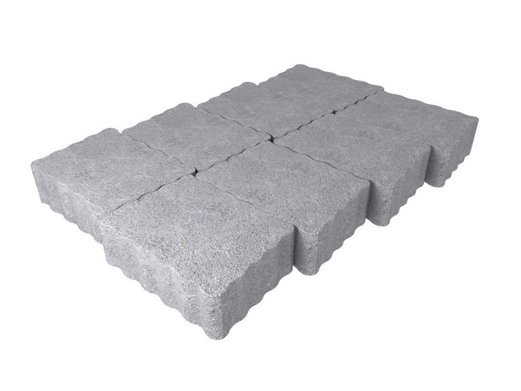 A set of stones for paths and pavement roads 3D model_4