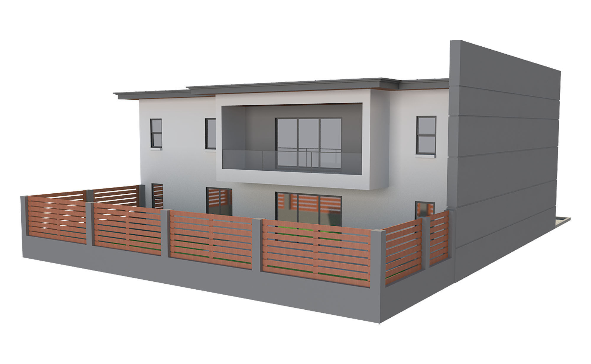 Modern House 5 Free 3D model_4