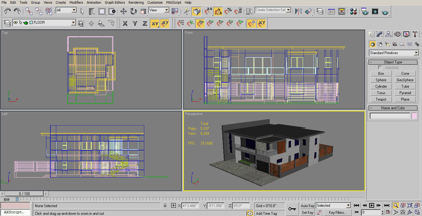 Modern House 5 Free 3D model_15