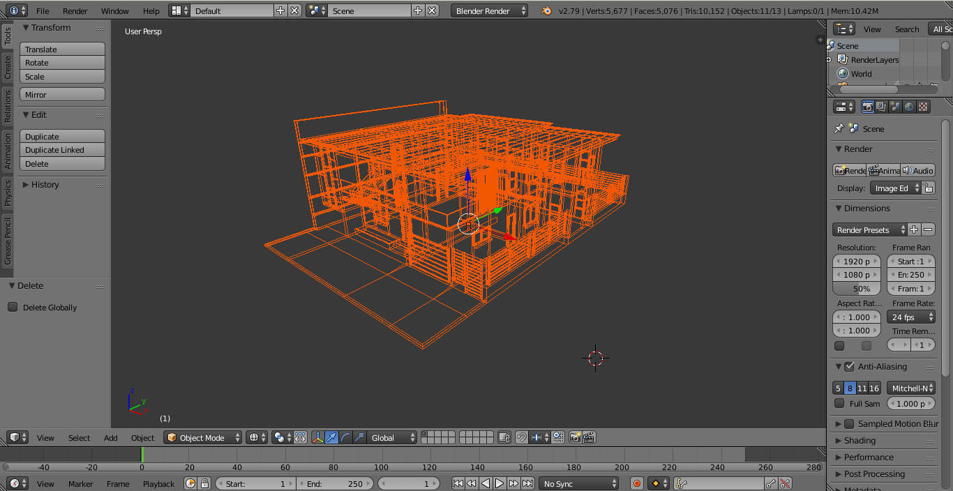 Modern House 5 Free 3D model_13