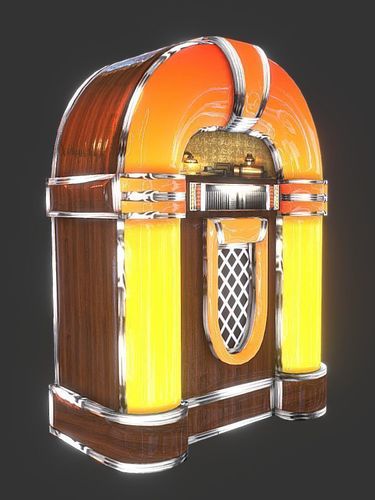 Jukebox Game Ready Low-poly 3D model