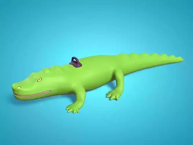  Inflatable Crocodile Low-poly 3D model