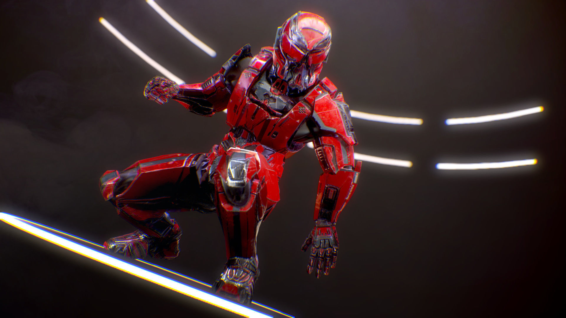 Sci-Fi Armor 4 Low-poly 3D model_14