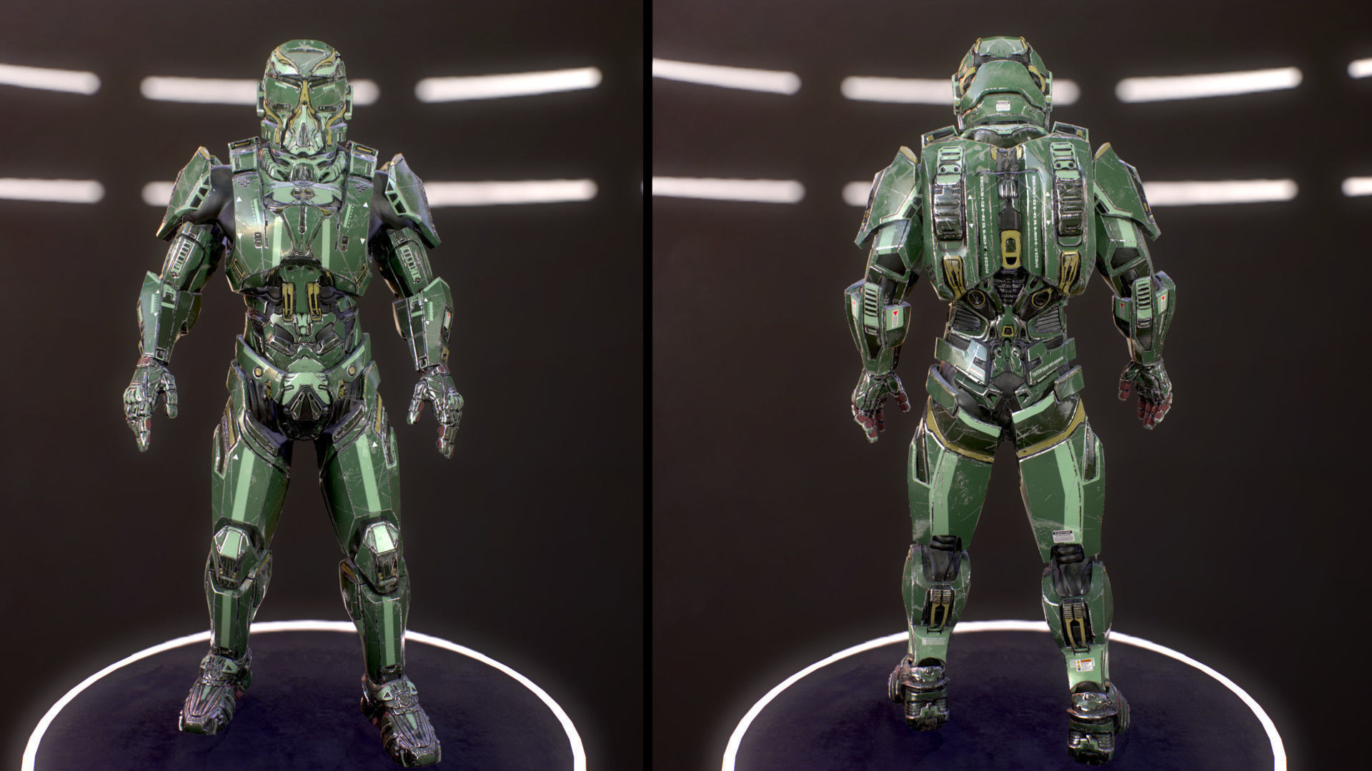 Sci-Fi Armor 4 Low-poly 3D model_8