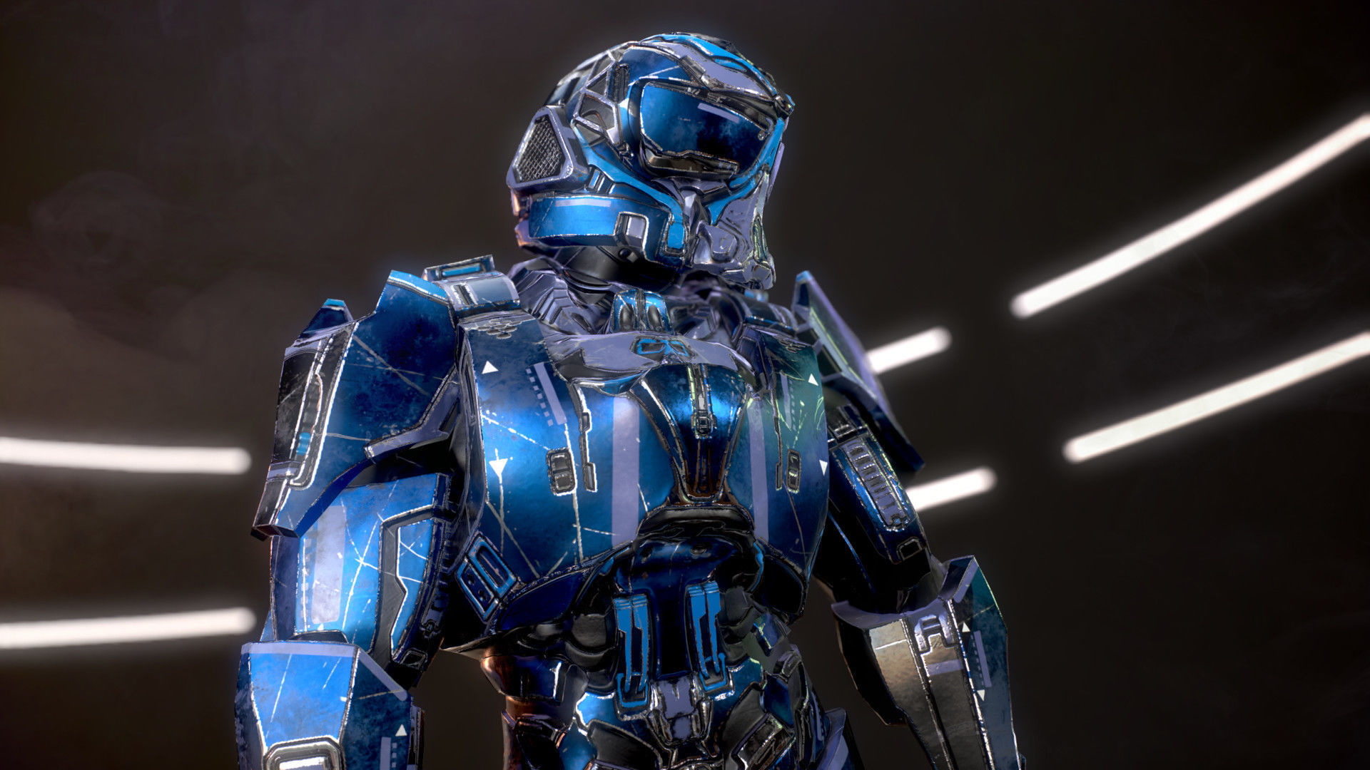 Sci-Fi Armor 4 Low-poly 3D model_12