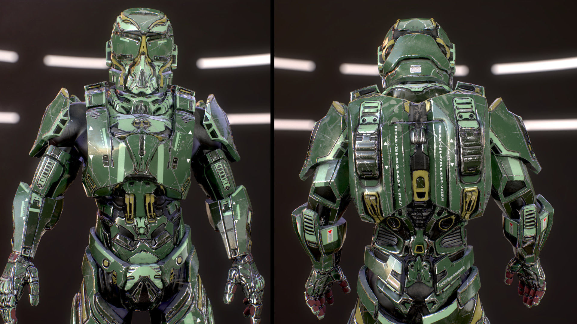 Sci-Fi Armor 4 Low-poly 3D model_4