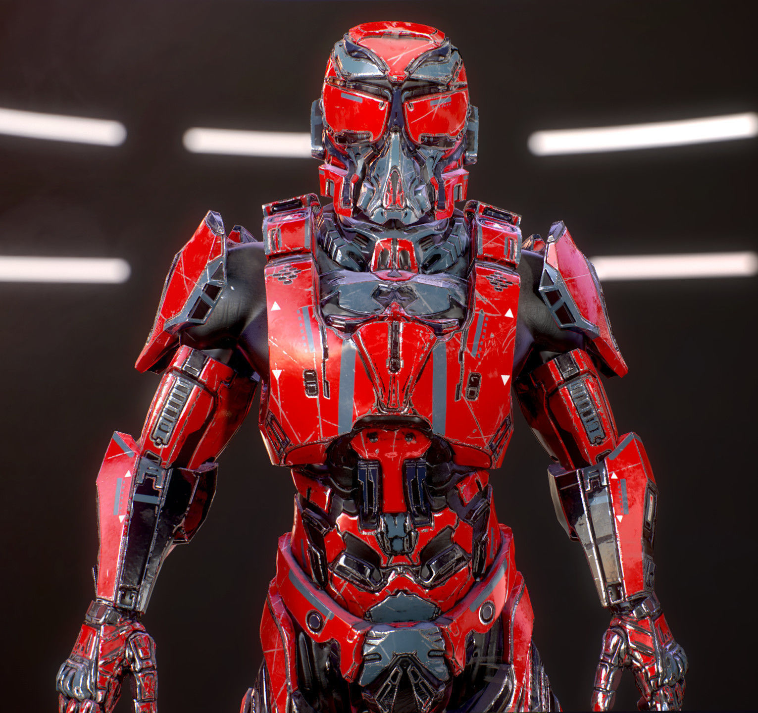 Sci-Fi Armor 4 Low-poly 3D model_9