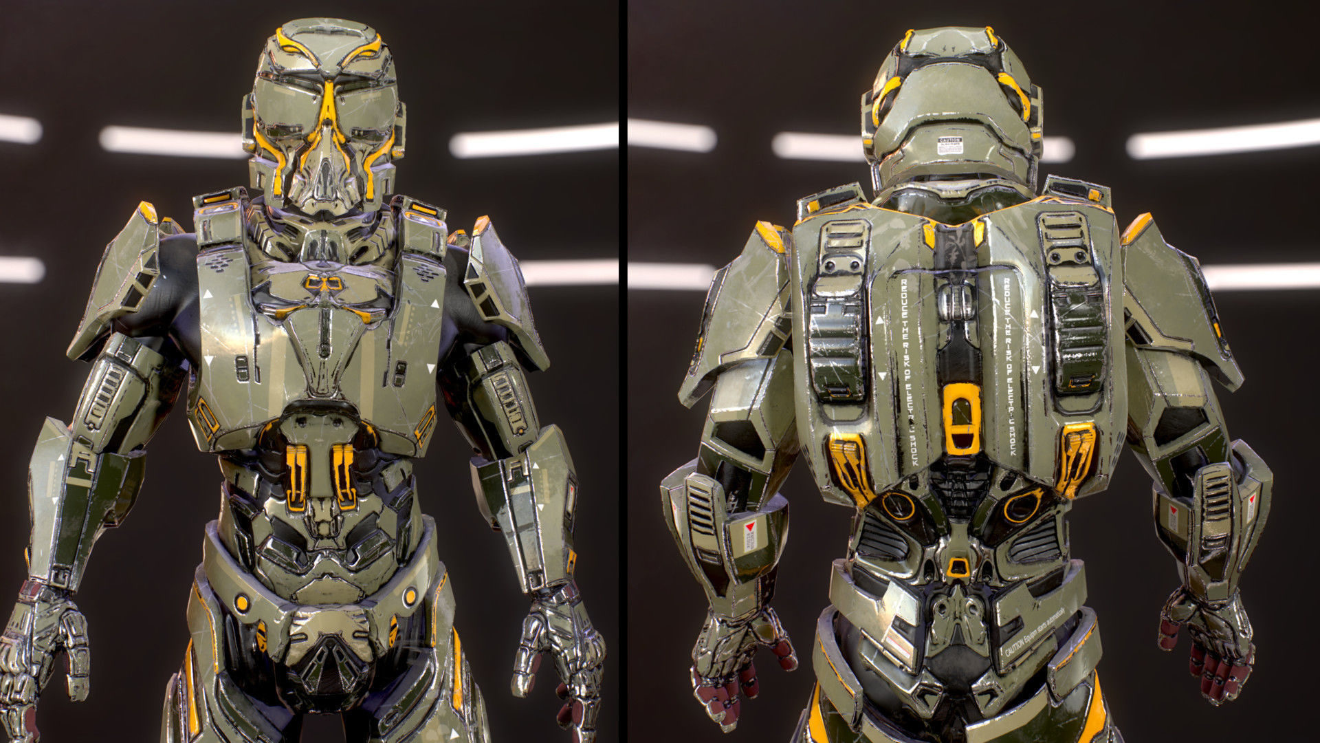 Sci-Fi Armor 4 Low-poly 3D model_6