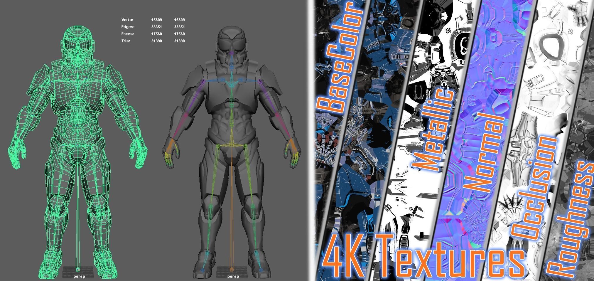 Sci-Fi Armor 4 Low-poly 3D model_17