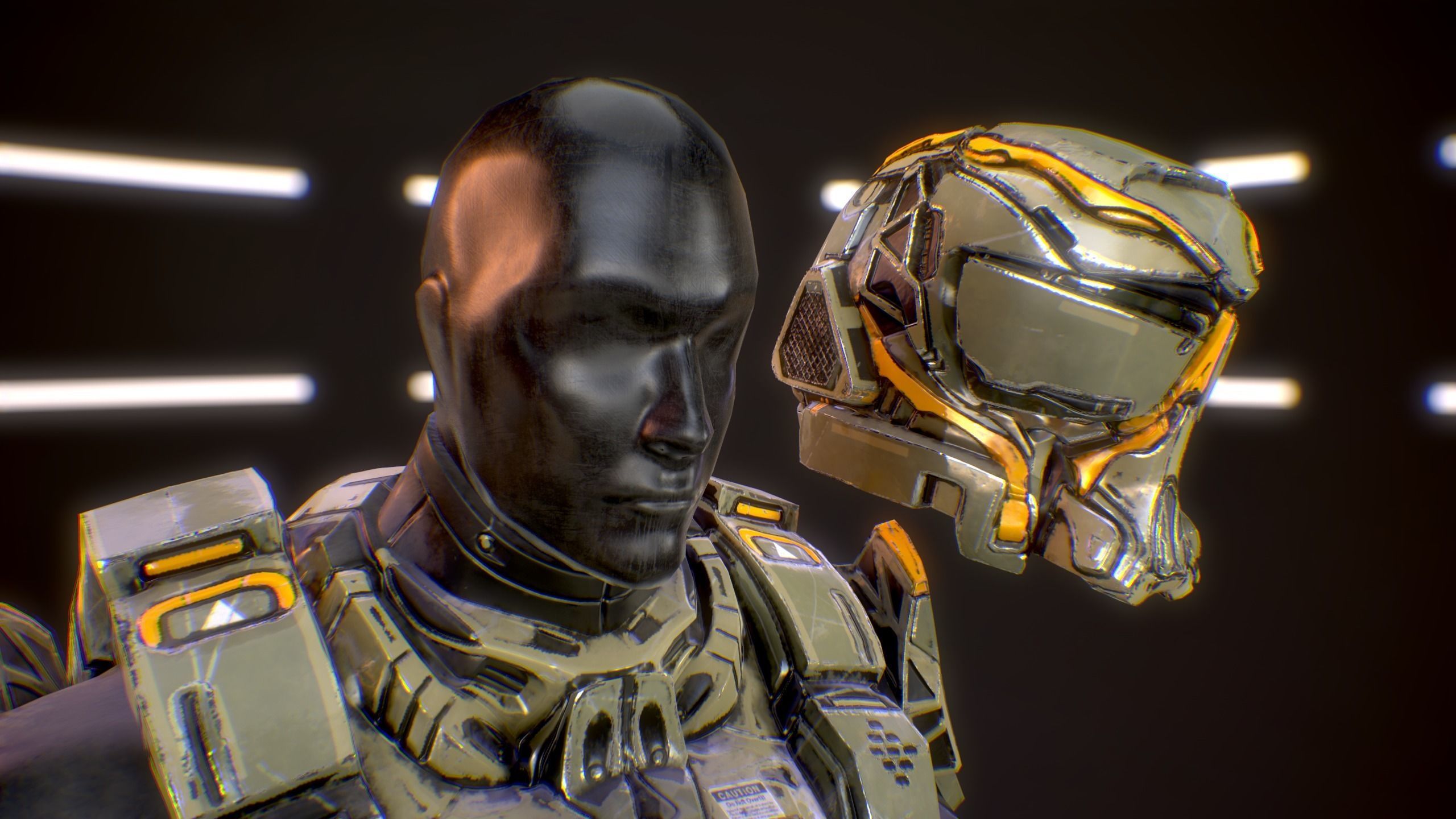 Sci-Fi Armor 4 Low-poly 3D model_21