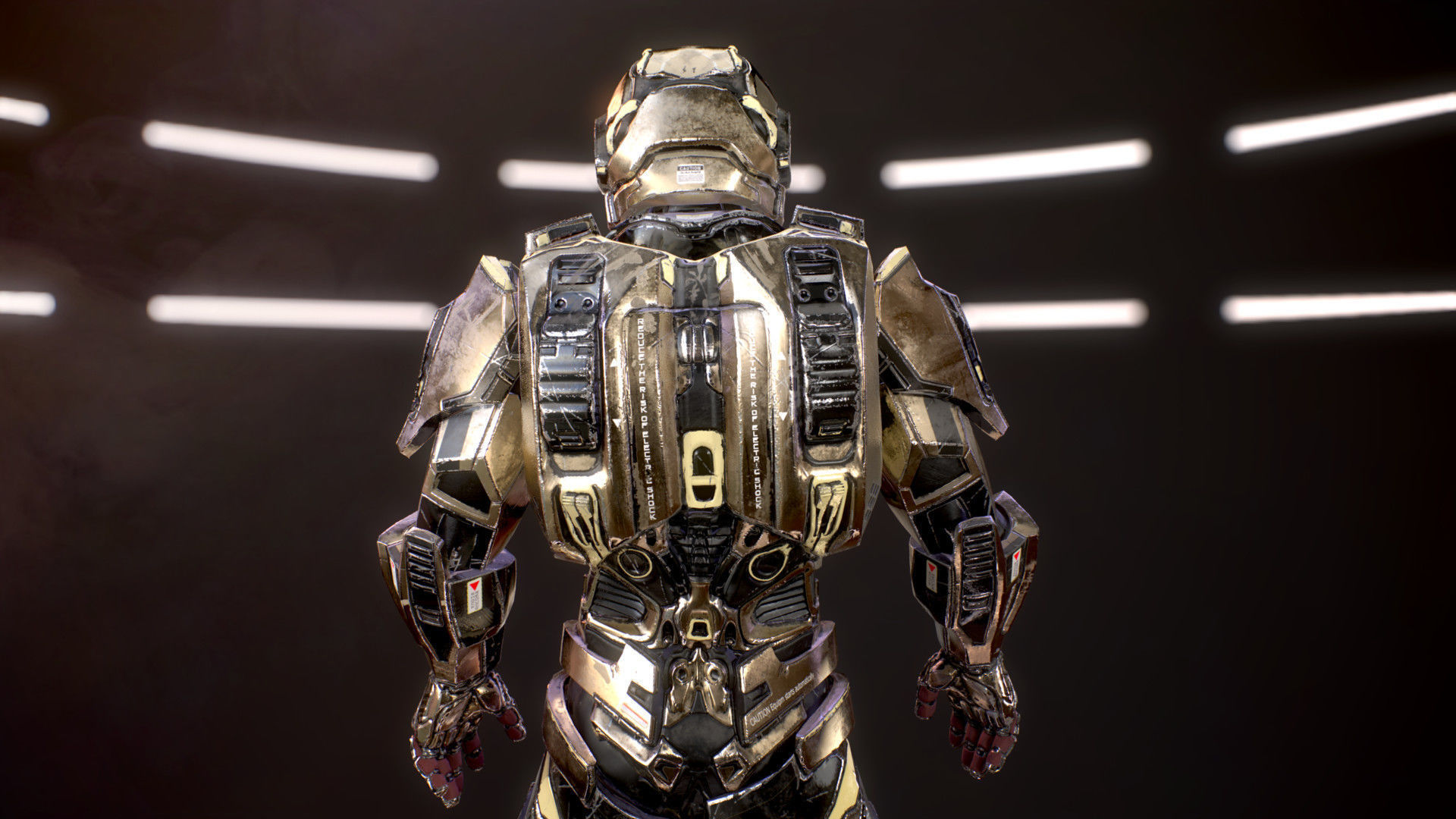Sci-Fi Armor 4 Low-poly 3D model_7