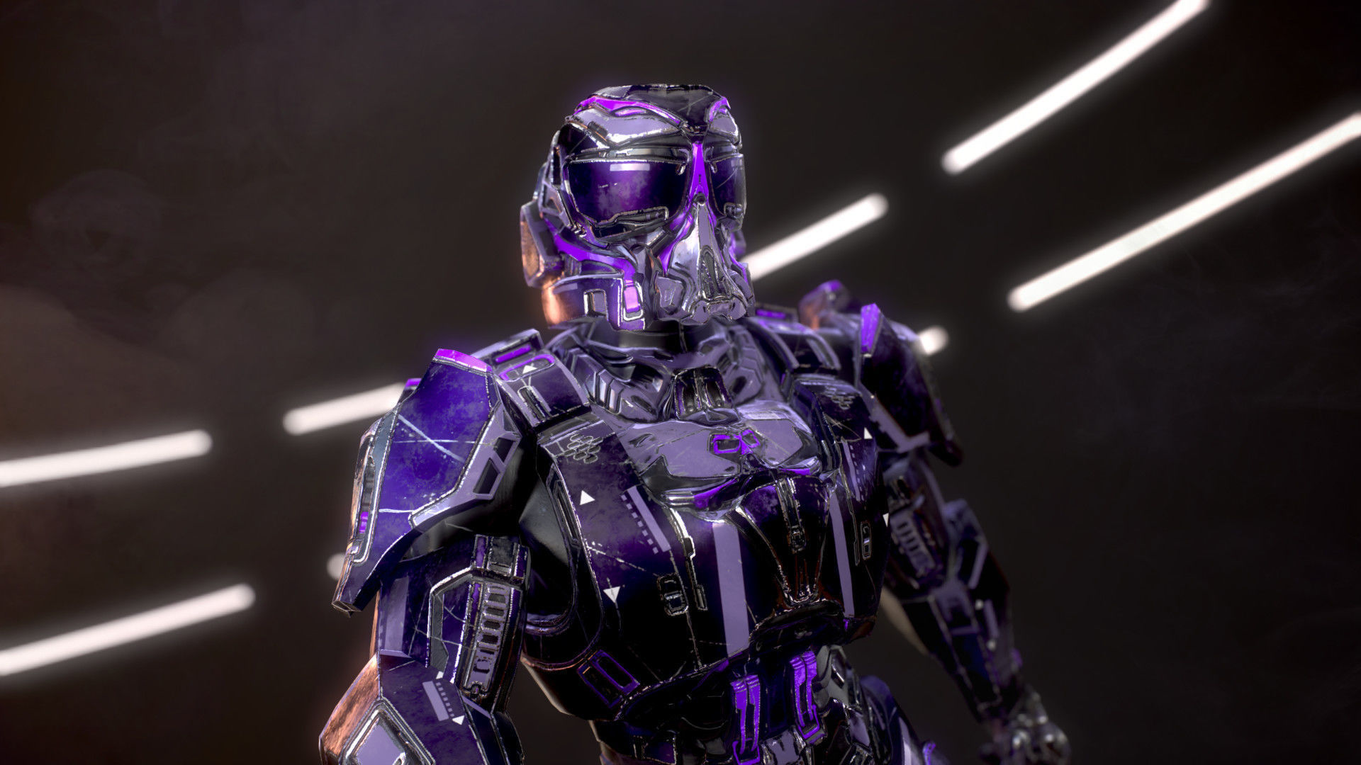 Sci-Fi Armor 4 Low-poly 3D model_11