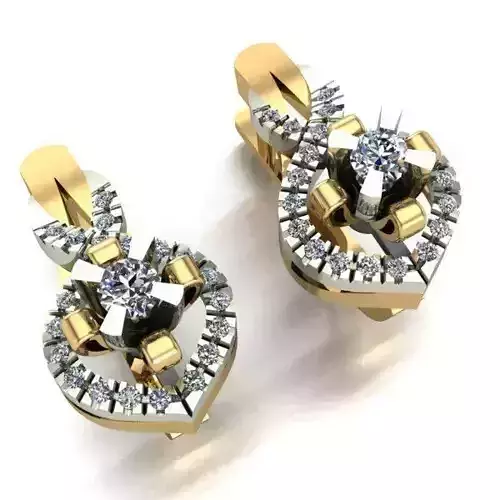 EARRINGS two diamond cufflinks gold and gold