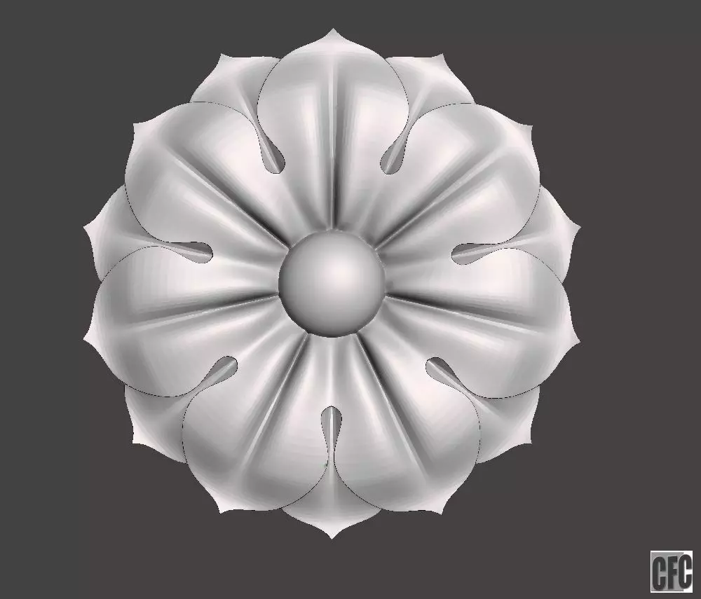 Floral bas-relief for cnc FLCFC0D 3D print model