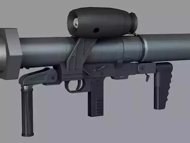 Bunkerfaust grenade launcher - grenade launcher Low-poly 3D model