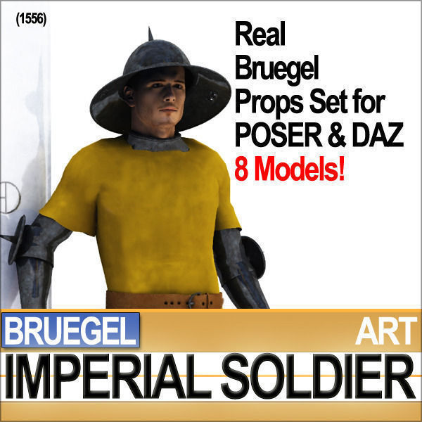 Imperial Soldier Props Bruegel Poser Daz 3D model_10