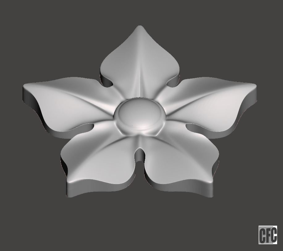 Floral bas-relief for cnc FLCFC0E 3D print model_1