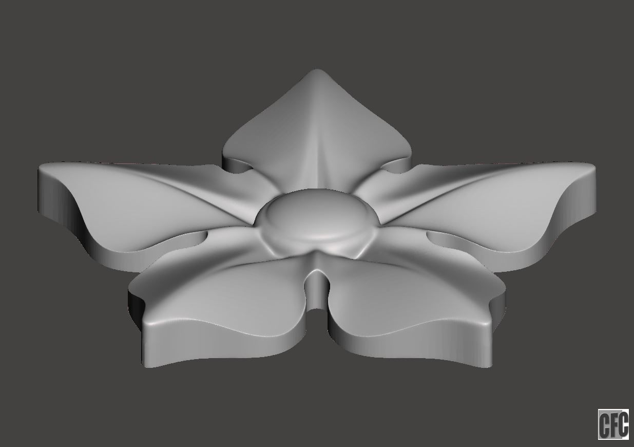 Floral bas-relief for cnc FLCFC0E 3D print model_2