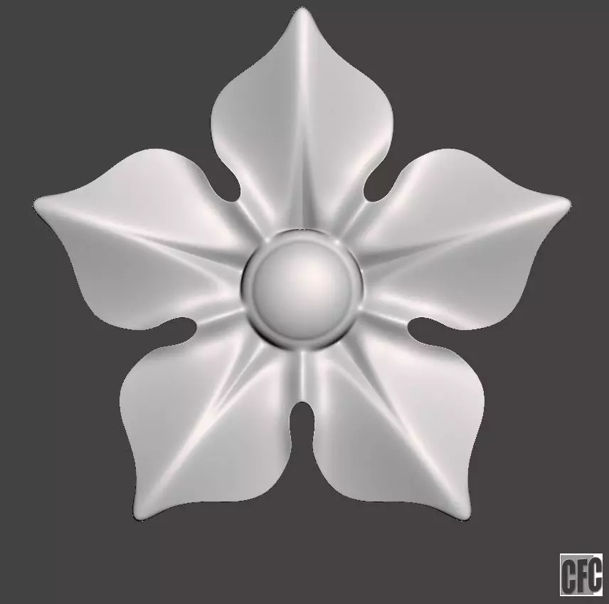 Floral bas-relief for cnc FLCFC0E 3D print model_0
