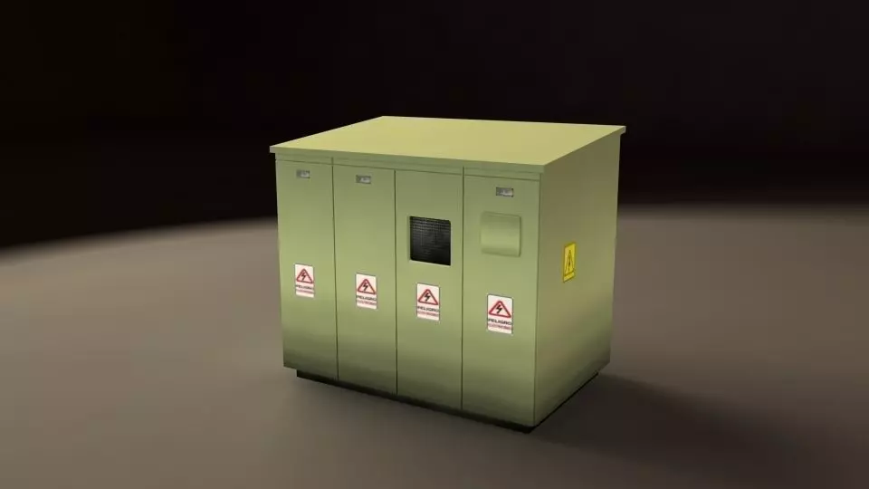 Compact Substation Low-poly 3D model