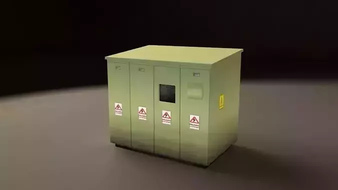 Compact Substation Low-poly 3D model