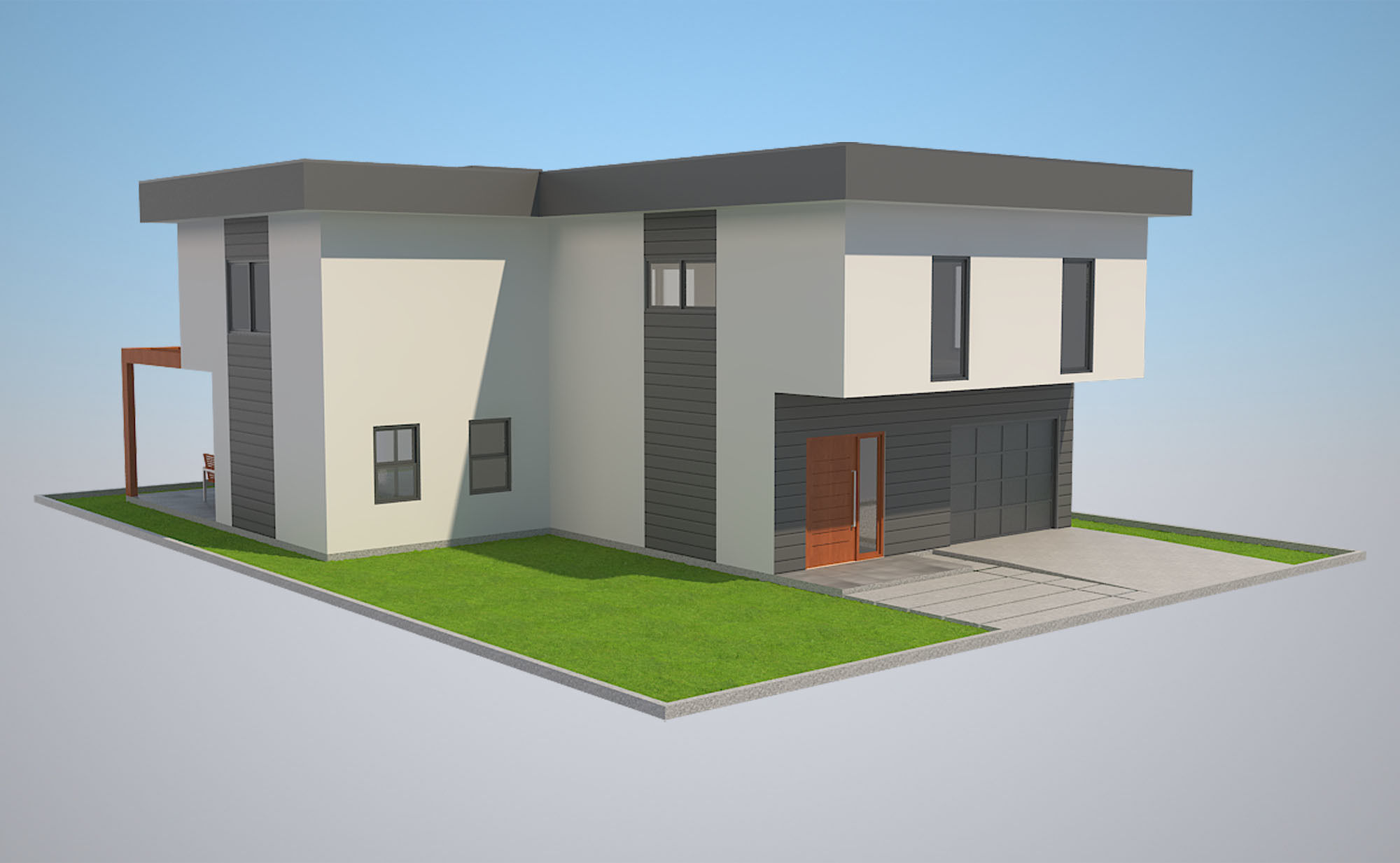 Modern House 3 3D model_1
