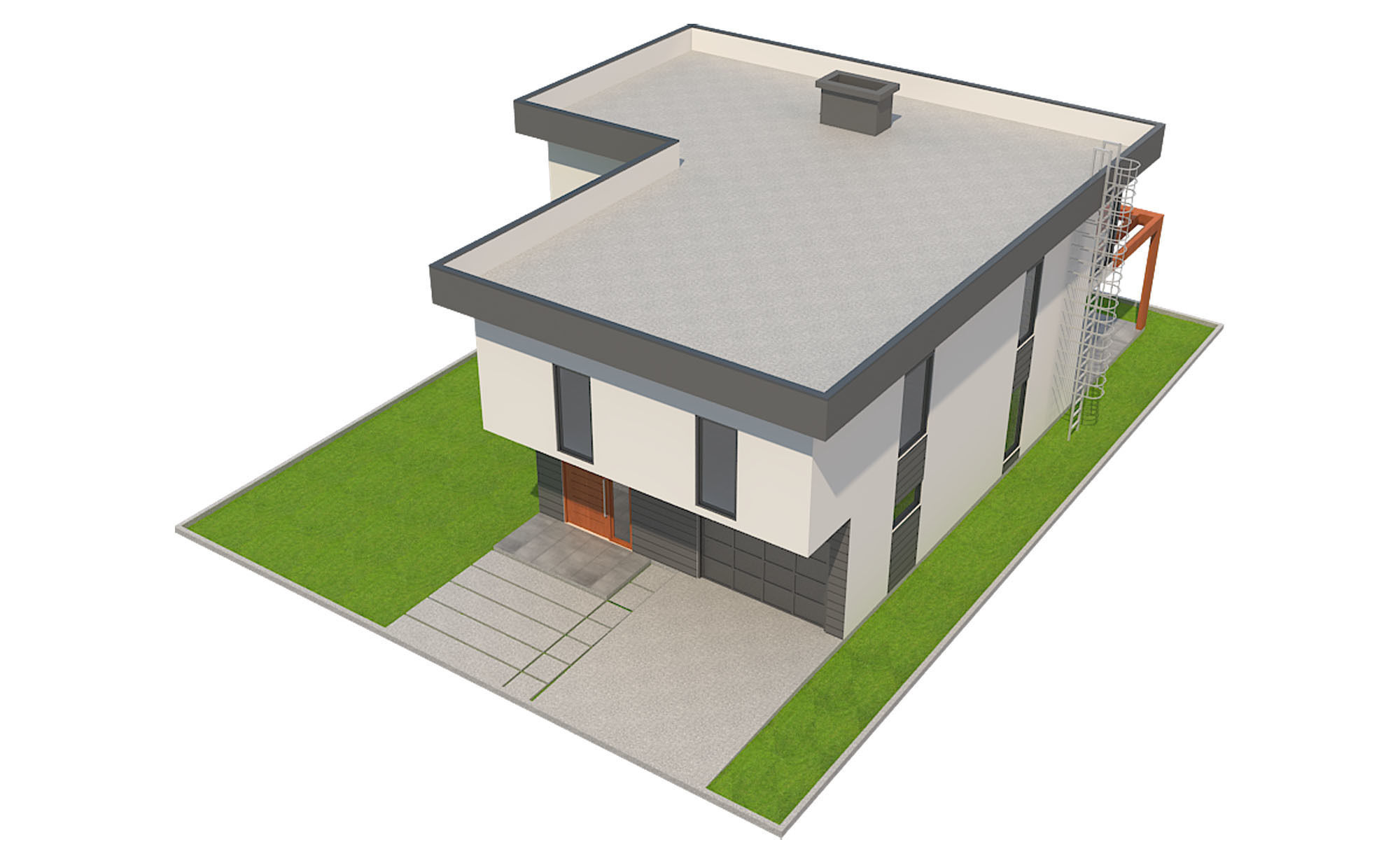 Modern House 3 3D model_6