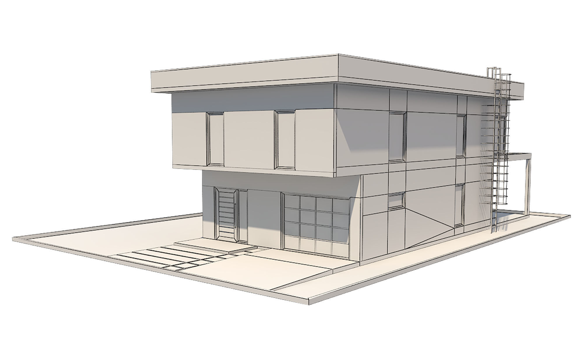 Modern House 3 3D model_9
