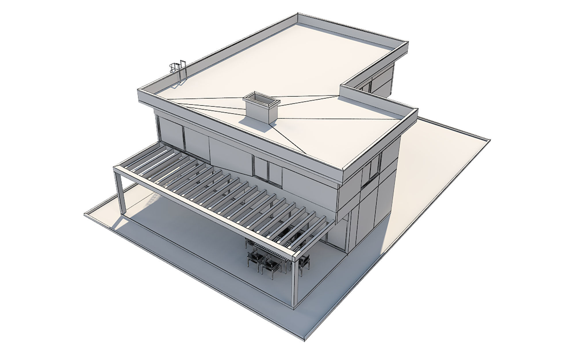 Modern House 3 3D model_11
