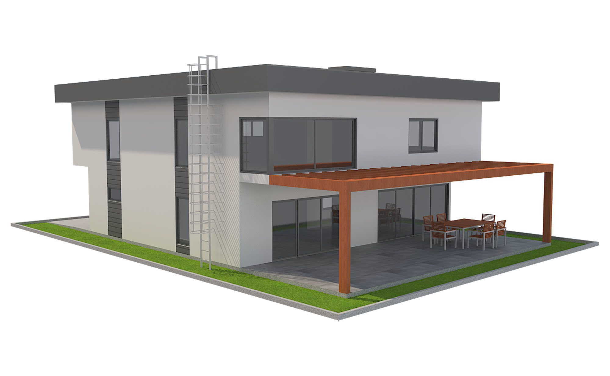 Modern House 3 3D model_3
