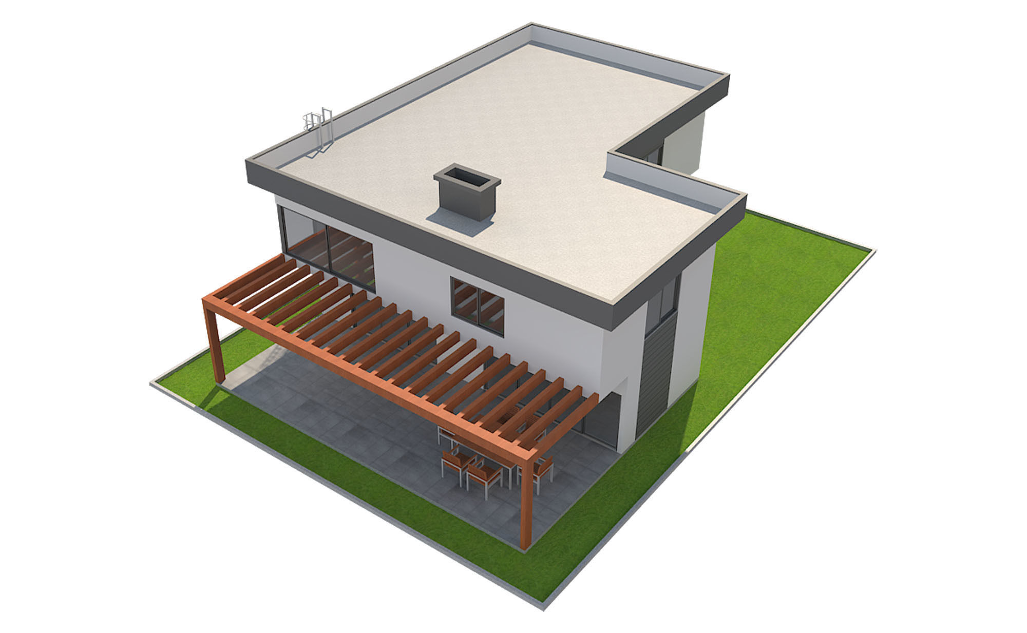 Modern House 3 3D model_4