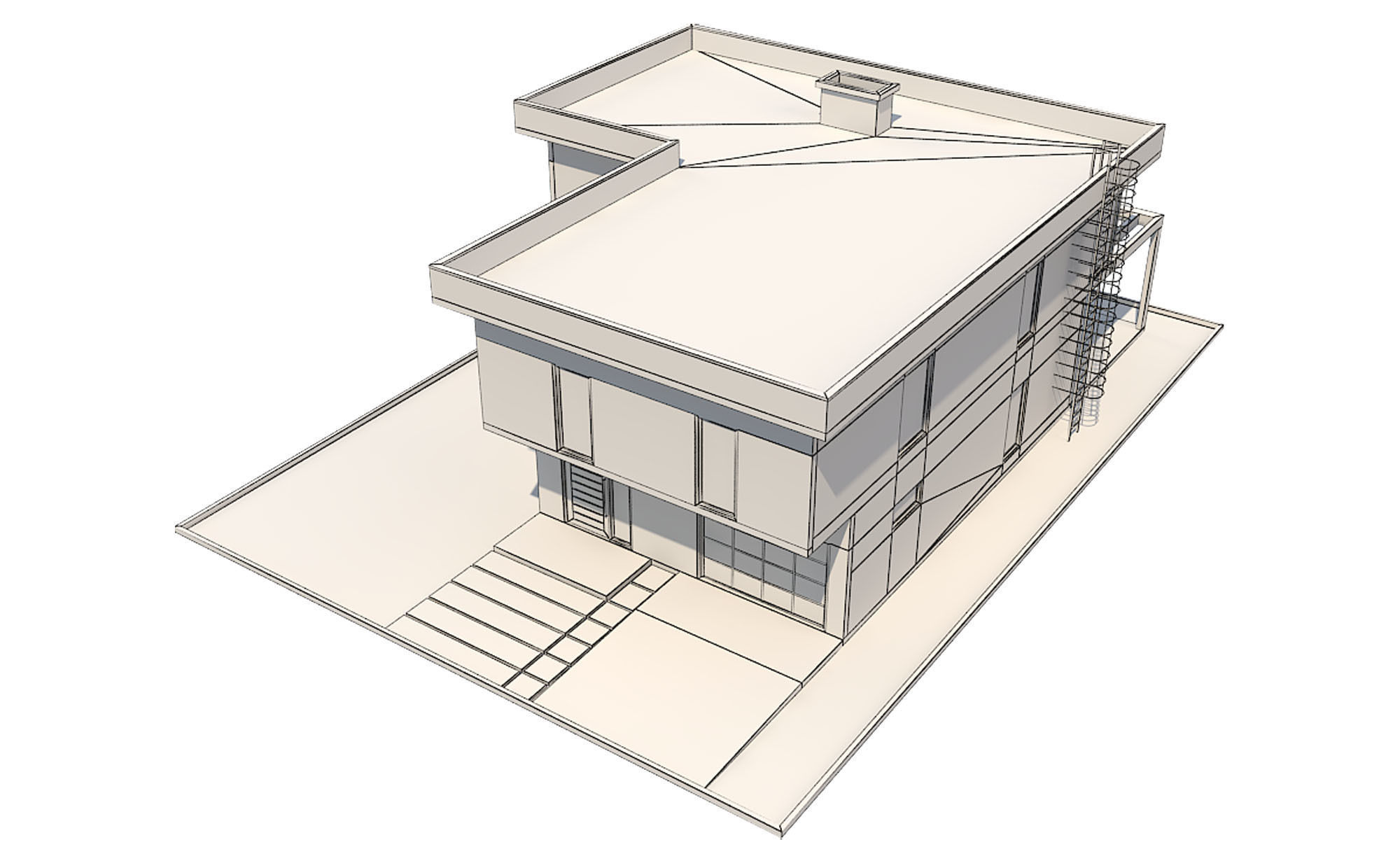 Modern House 3 3D model_12