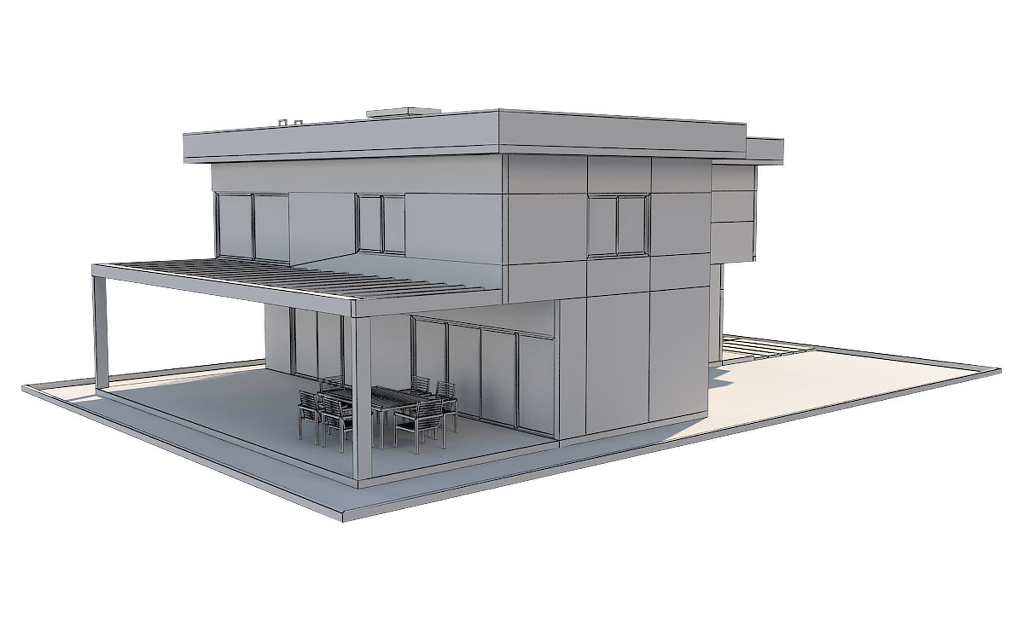 Modern House 3 3D model_10