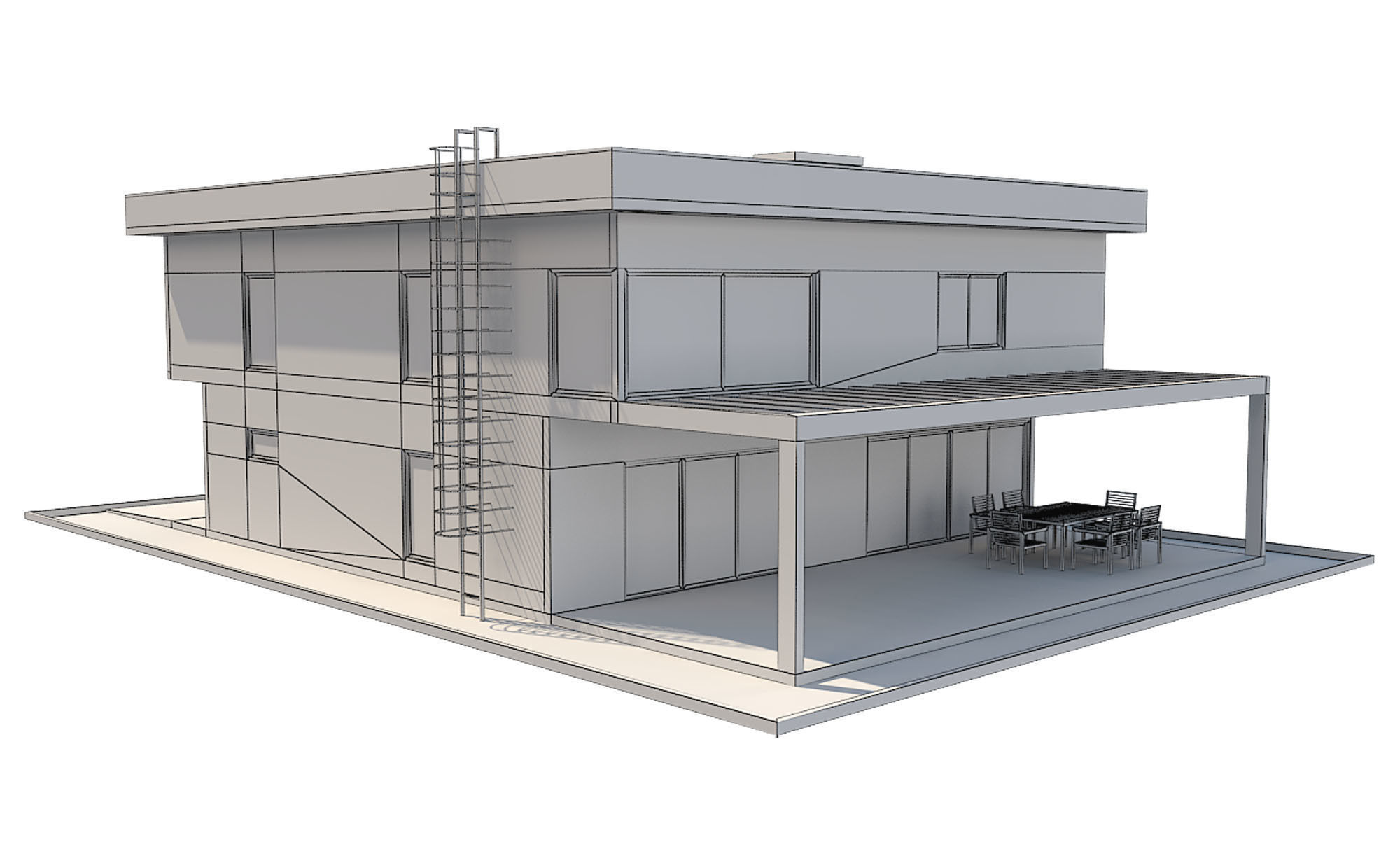 Modern House 3 3D model_8