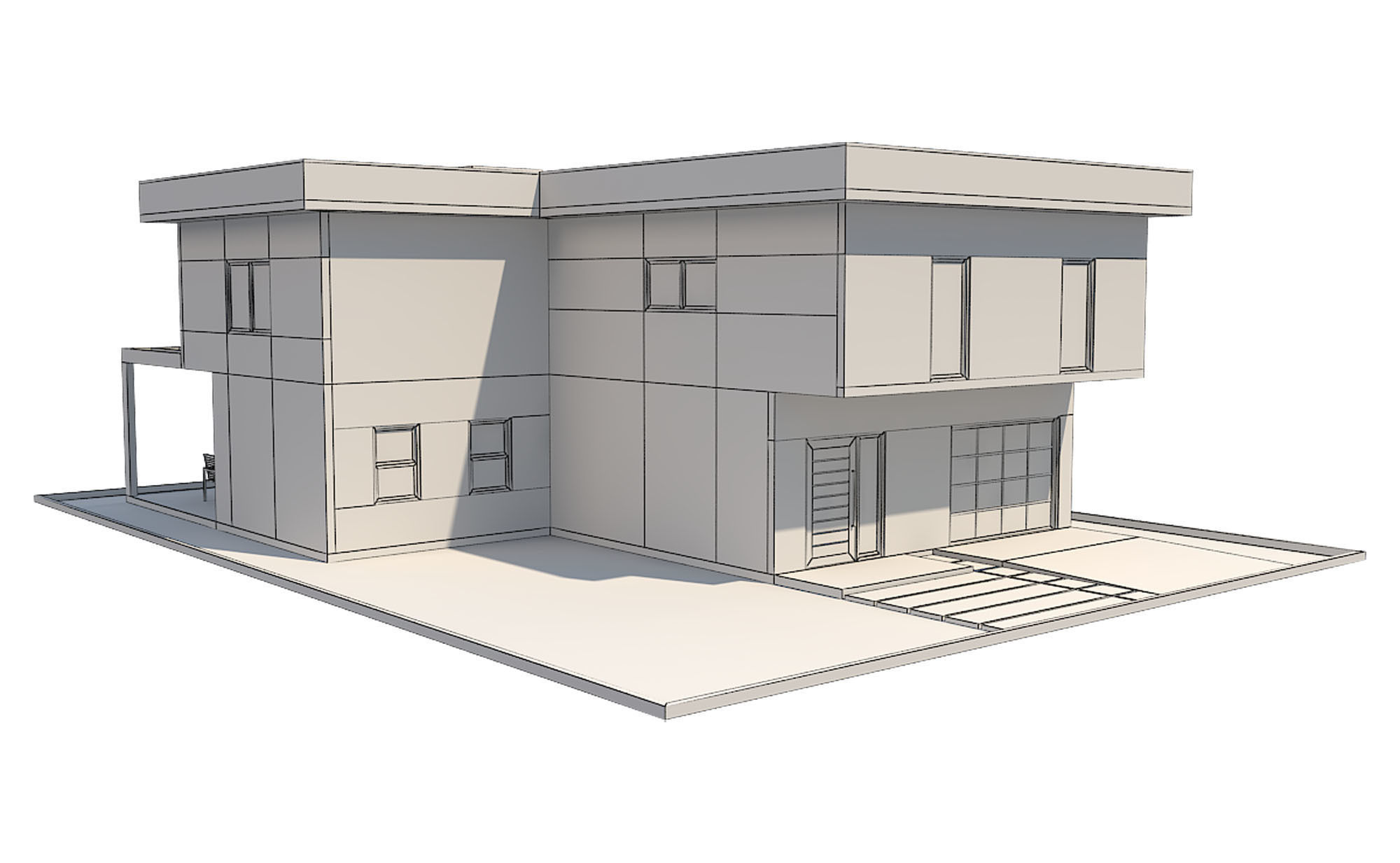 Modern House 3 3D model_7