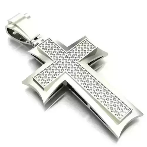 CROSS silver pendant with diamonds