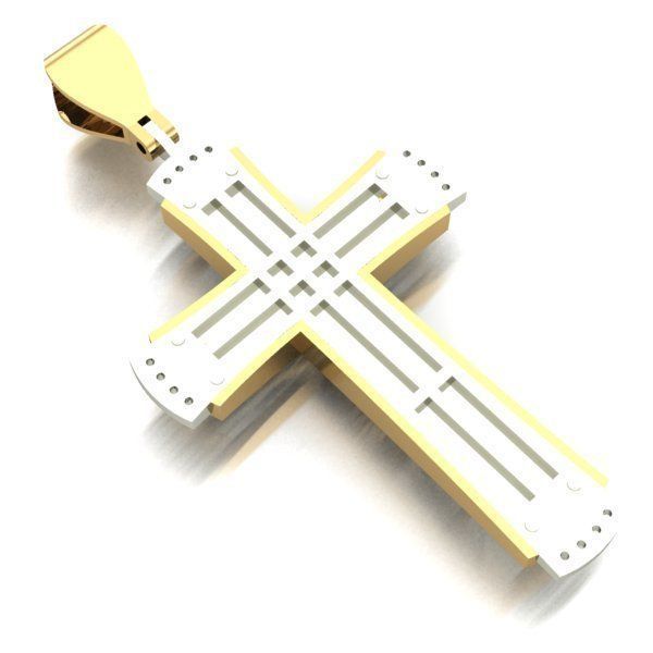 CROSS jesus on pendant 3D print model_2