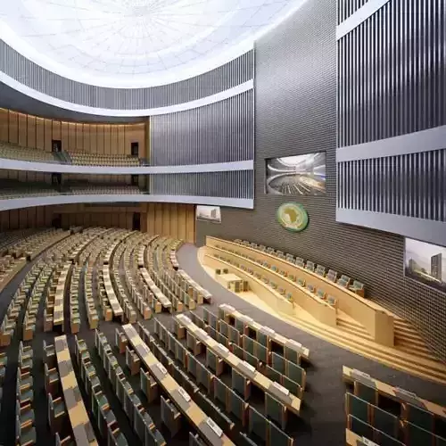 Building interior of parliament 3D model