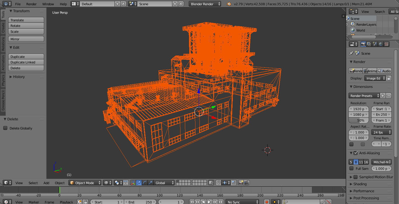 Industrial Building 2 Low-poly 3D model_19