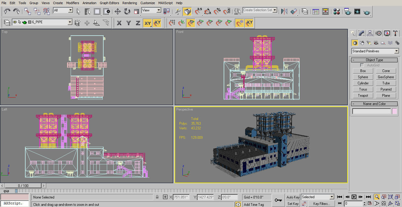 Industrial Building 2 Low-poly 3D model_17